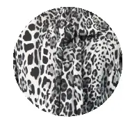 Muestra circular de estampado felino