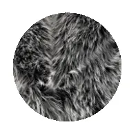 Muestra circular de textura vellosa