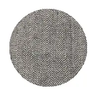 Muestra circular de tejido espiga metalizado